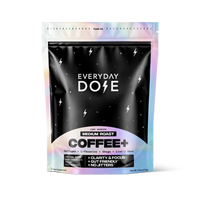 Everyday Dose medium roast coffee package with collagen and natural supplements for clarity and gut health