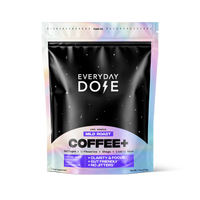 Everyday Dose Coffee+ mild roast bag highlighting clarity, focus, gut-friendly benefits, and no jitters at gallery position 1