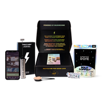 Bold Coffee starter kit with 30 servings, featuring mushroom blend, collagen protein and instructions in black box