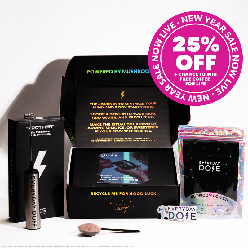 30 Serving of Mushroom Coffee + FREE Starter Kit Affiliate with collagen protein and nootropics for focus and energy