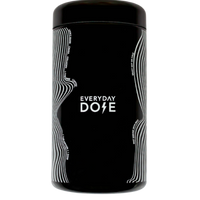 Matte black container with white contour line art of two faces and Everyday Dose text with lightning bolt at gallery position 1