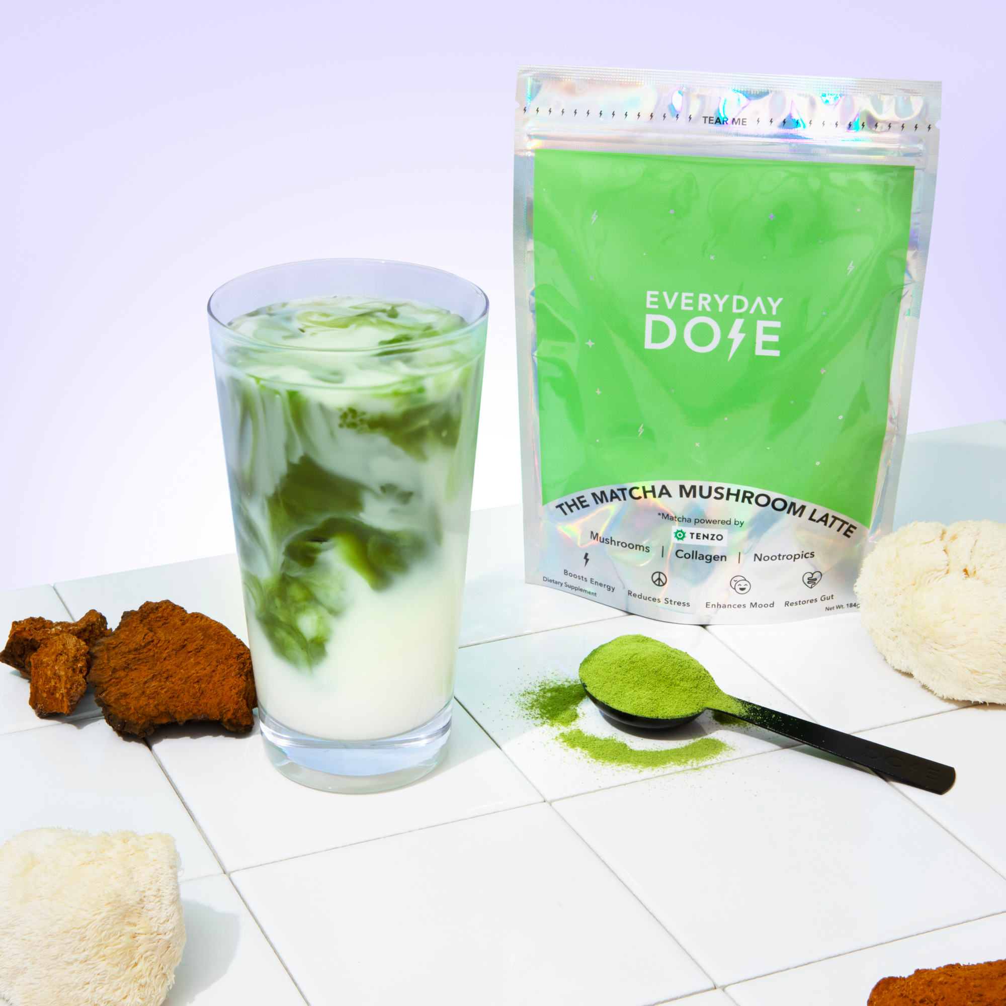 Mushroom Matcha Drink Mix + Free Starter Kit - Everyday Dose