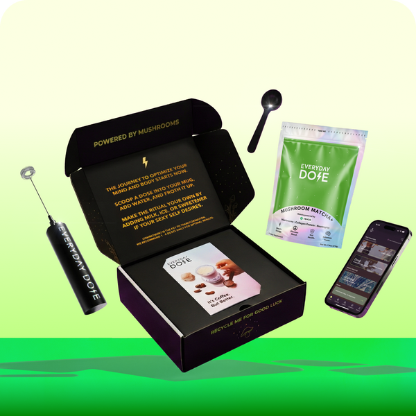 Variation of 30 Servings of Mushroom Matcha + FREE Starter Kit