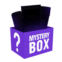 The VIP Mystery Box with question mark design in vibrant purple, containing dark mystery packages inside