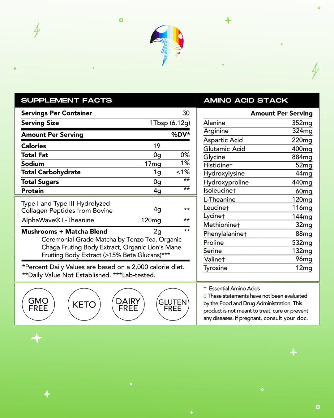 90 Servings Mushroom Matcha +