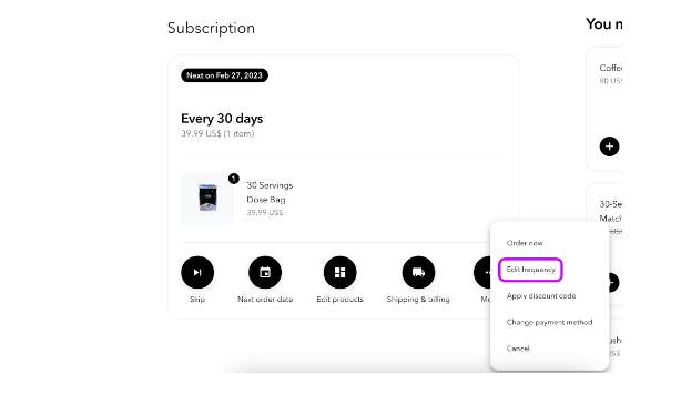 subscription frequency faq